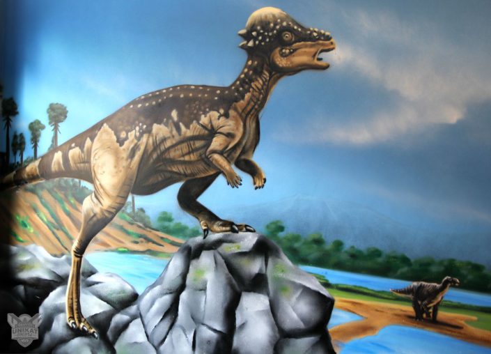 Dinosaurier auf Berg